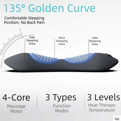 Heating Function 3-in-1 Back Massager Vibrating Massage Multi-functional Electric Lumbar Support Pillow